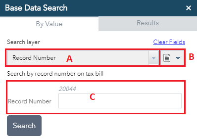 Tax Line Mapping Example ArcGIS Web Application